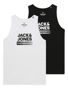 Jack & Jones Junior Тениска черно / бяло