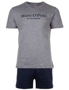 Marc O'Polo Къса пижама нейви синьо / сив меланж
