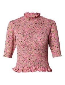 HUGO Тениска 'Dandelia' светлозелено / лилав / розово / черно