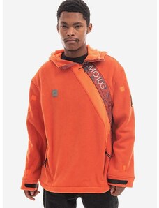 Суичър A-COLD-WALL* Axis Fleece ACWMO103 RUST в оранжево с качулка с десен