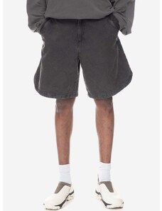 Памучен къс панталон A-COLD-WALL* Garment Dyed Panel Short ACWMB184 BLACK в черно