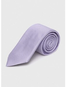 Копринена вратовръзка BOSS в лилаво 50512631