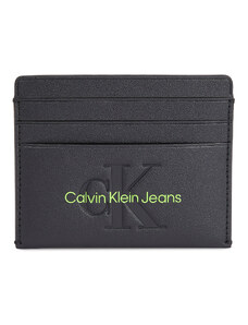 Калъф за кредитни карти Calvin Klein Jeans Sculpted Cardcase 6Cc Mono K60K611987 Black/Dark Juniper 0GX