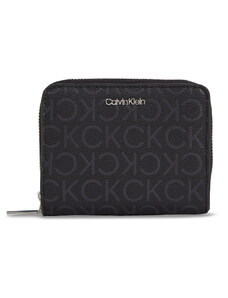 Малък дамски портфейл Calvin Klein Ck Must Md Z/A Wallet_Epi Mono K60K611932 Black Epi Mono 0GJ