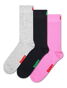 Happy Socks Къси чорапи светлосиво / зелено / светлорозово / черно