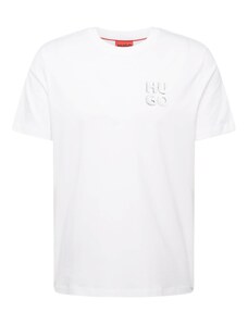 HUGO Red Тениска 'Detzington241' сиво / бяло