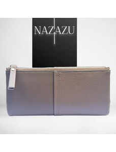 NAZAZU Стилно дамско портмоне с магнит тип книга - Бежово 040208