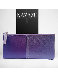 NAZAZU Стилно дамско портмоне с магнит тип книга - Лилаво 040206