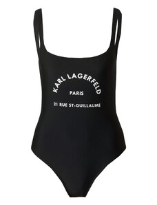 Karl Lagerfeld Бански костюм 'Rue St-Guillaume' черно / бяло