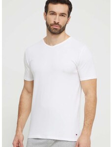 Памучна тениска Tommy Hilfiger (3 броя) в бяло с изчистен дизайн UM0UM03137