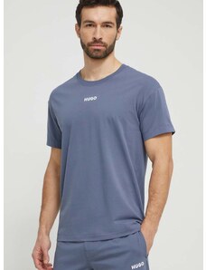 Домашна тениска HUGO в сиво с принт 50518646