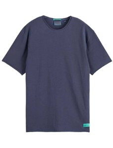 SCOTCH & SODA T-Shirt Raw Edge 175587 SC6865 navy blue