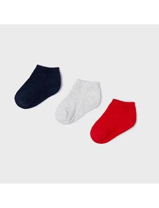 Mayoral Комплект от 3 чифта едноцветни чорапи за бебе момче Майорал