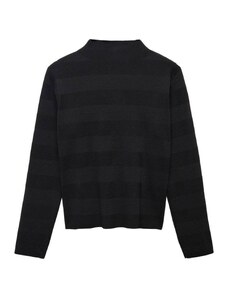 MANGO Пуловер 'Chimney' тъмнозелено / черно