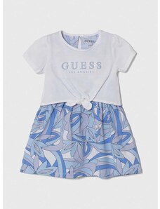 Детска рокля Guess в синьо къса разкроена