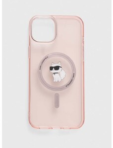 Кейс за телефон Karl Lagerfeld iPhone 15 Plus / 14 Plus 6.7" в розово