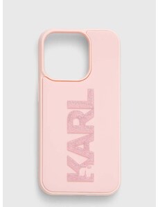 Кейс за телефон Karl Lagerfeld iPhone 15 Pro 6.1" в розово