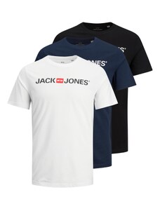 JACK & JONES Тениска морскосиньо / червено / черно / бяло