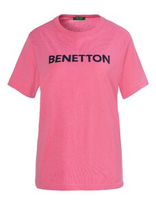 UNITED COLORS OF BENETTON Тениска бледорозово / черно