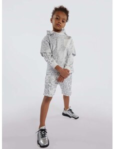 Детска памучна тениска Marc Jacobs в бежово с десен