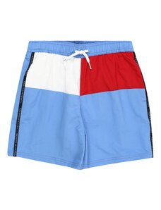 Tommy Hilfiger Underwear Шорти за плуване 'Flag' светлосиньо / червено / черно / бяло