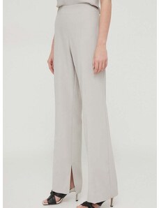 Панталон Calvin Klein в сиво със стандартна кройка, с висока талия K20K207258