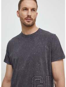 Памучна тениска Guess в сиво с апликация M4GI18 K8FQ4