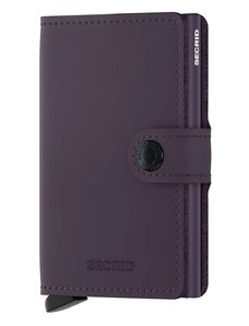 Кожен портфейл Secrid Miniwallet Matte Dark Purple в лилаво