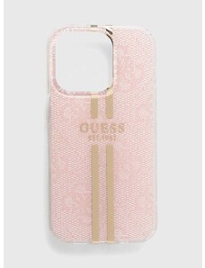 Кейс за телефон Guess Phone 15 Pro 6.1" в розово