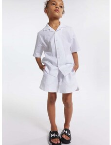 Детска памучна риза Marc Jacobs в бяло