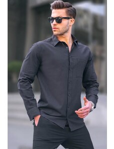 Madmext Black Regular Fit Men's Shirt 5592