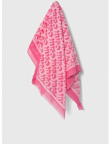 Памучен шал HUGO в розово с десен 50514001