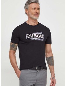 Тениска Guess в черно с принт M4GI26 J1314