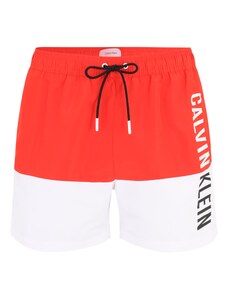 Calvin Klein Swimwear Шорти за плуване оранжево-червено / черно / бяло