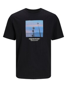 JACK & JONES Тениска 'Vesterbro' светлосиньо / тъмнокафяво / черно / мръсно бяло