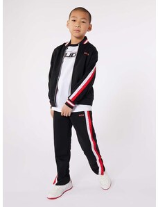 Детски спортен панталон HUGO в черно с апликация