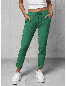Дамско велурени спортни панталони зелено OZONEE O/CR98107