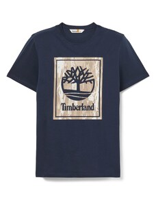 TIMBERLAND Тениска бежово / синьо / нейви синьо / черно