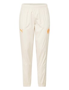 PUMA Спортен панталон 'OM Prematch' светлобежово / оранжево / естествено бяло