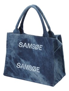 Samsøe Samsøe Дамска чанта 'Sabetty' син деним / светлосиньо / бяло