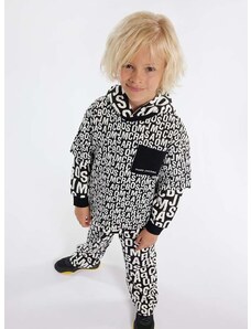 Детска памучна тениска Marc Jacobs в черно с десен