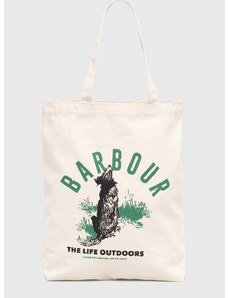 Памучна чанта Barbour в бежово