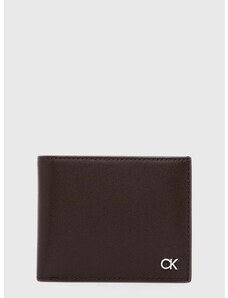 Кожен портфейл Calvin Klein мъжки в кафяво K50K511692