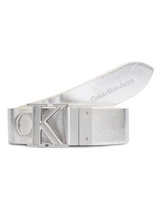 Дамски колан Calvin Klein Jeans Round Mono Pl Rev Lthr Belt 30Mm K60K611489 White/Silver Specchio 0K6