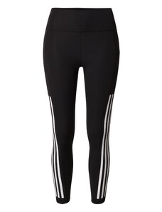 ADIDAS PERFORMANCE Спортен панталон 'Optime 3-stripes Full-length' черно / бяло