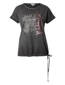 Soccx Тениска сиво / лилав / черно / сребърно
