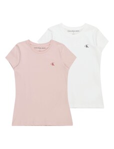 Calvin Klein Jeans Тениска бледорозово / черешово червено / черно / бяло