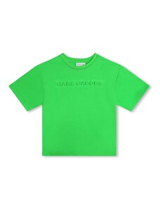 Детска тениска Marc Jacobs в зелено с апликация