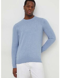 Памучен пуловер Barbour в синьо от лека материя