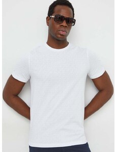 Памучна тениска Michael Kors в бяло с десен